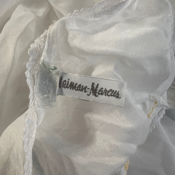 Vintage Bert Yelin for Neiman Marcus white cotton embroidered nightgown robe set - Picture 10 of 11